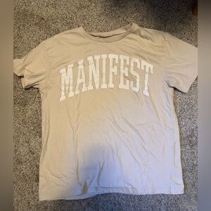 Manifest Graphic Tee - Beige